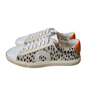 Oliver Cabell Low 1 Jolla Sneakers Size 39 Shoes Orange/Tan‎ Animal Print